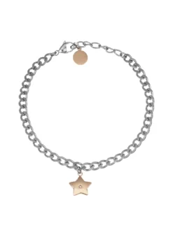 ACCIAIO Bracciale catena con stella