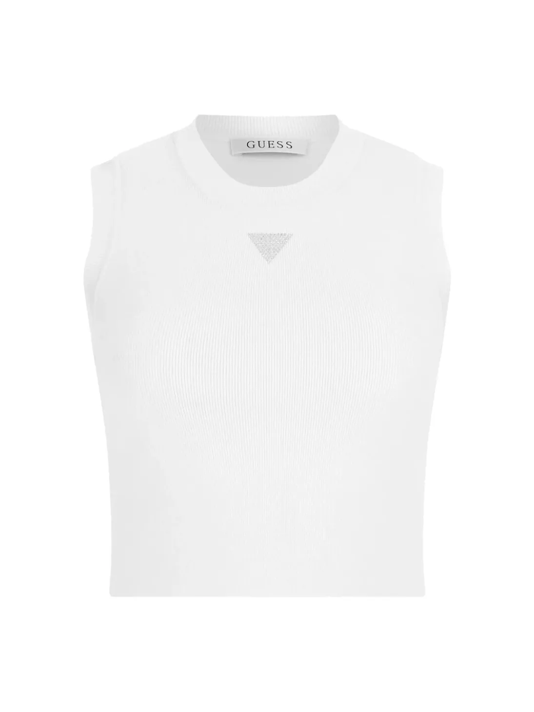 ALEXIA Topo corto in maglia logo strass