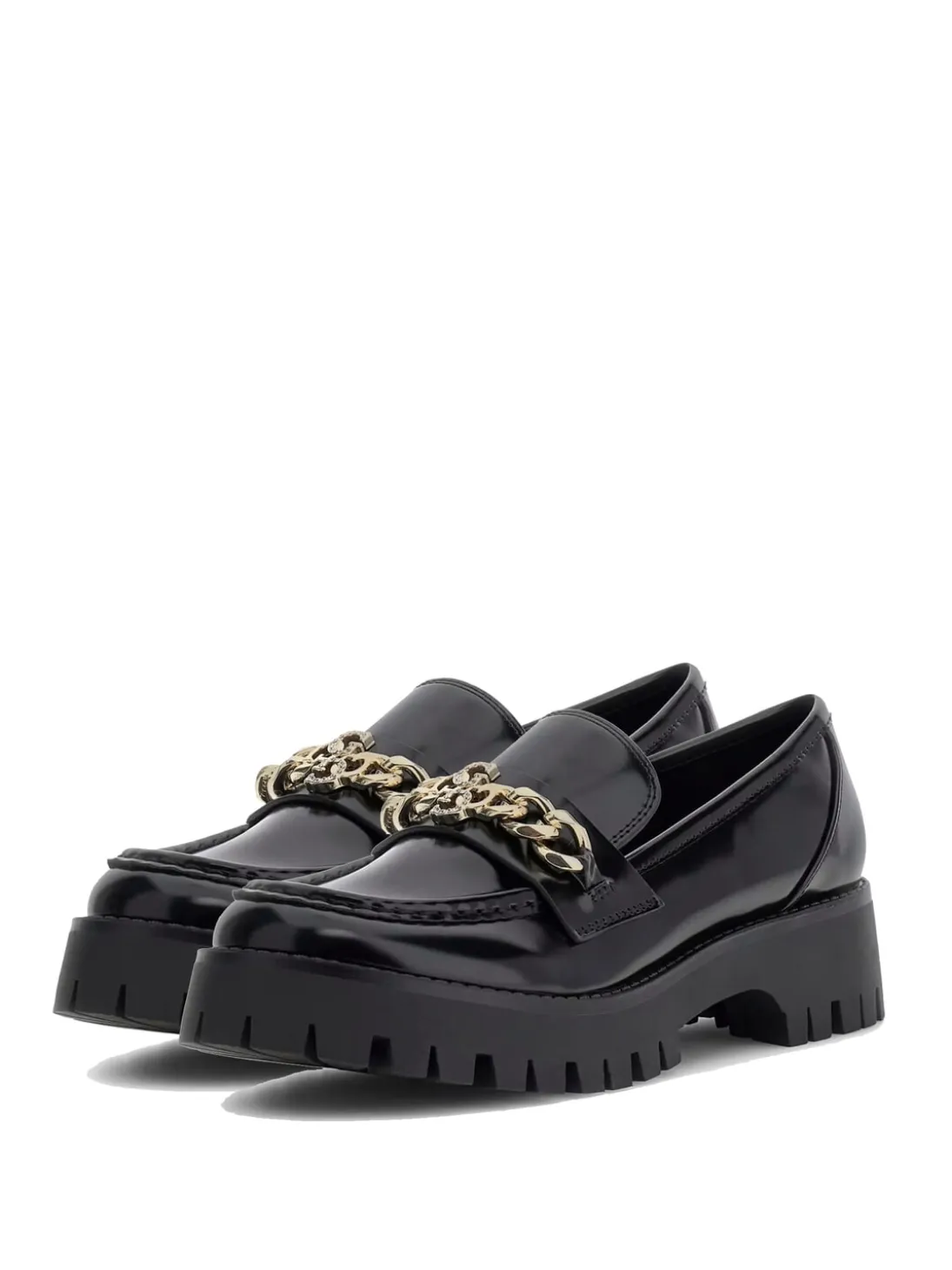 ALMER Mocassini catena e logo strass