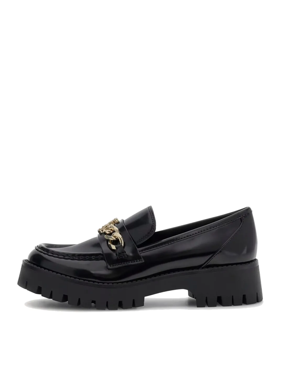 ALMER Mocassini catena e logo strass