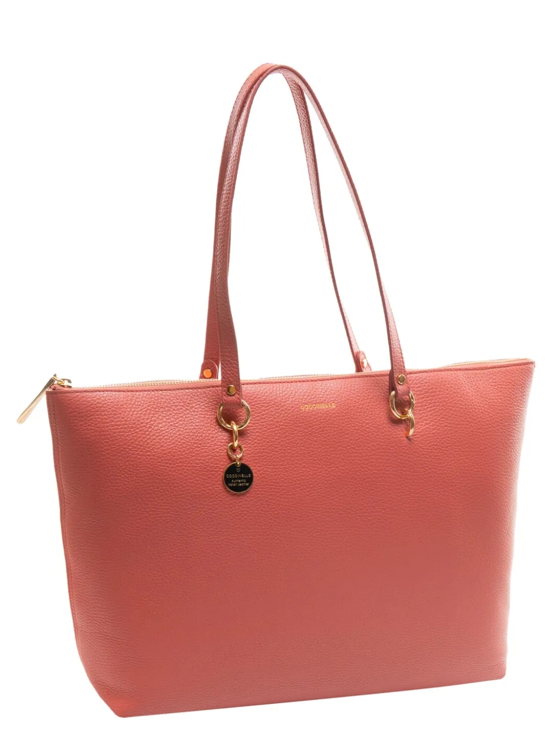 ALPHA Borsa shopping in pelle martellata