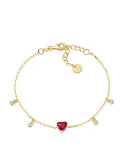 AMORE Bracciale con cuore e ciondolini