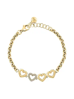 BAGLIORI Bracciale 4 charm cuore