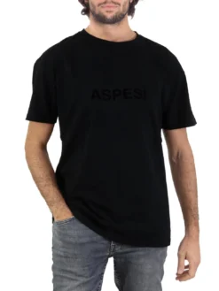 BASIC FLOCK T-shirt in cotone con logo