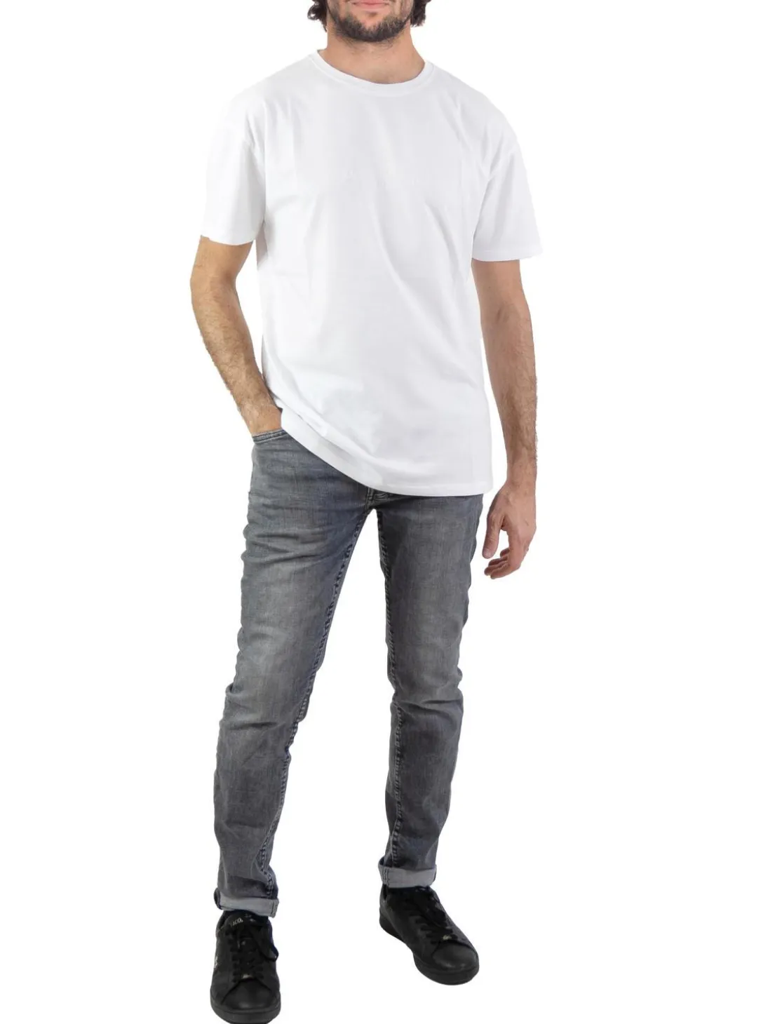BASIC FLOCK T-shirt in cotone con logo