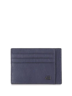 BLACK SQUARE Portacard piatto in pelle