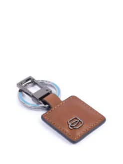 BLACK SQUARE Portachiavi con charm in pelle