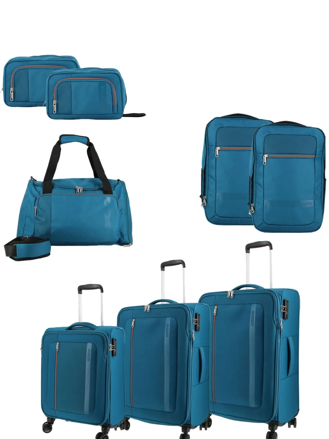 BLAZING RIDE Set 8 pezzi: 3 Trolley, 1 Borsone, 2 Zaini, 2 Beauty