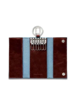 BLUE SQUARE Astuccio portachiavi in pelle