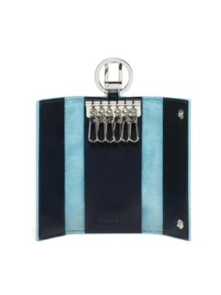 BLUE SQUARE Astuccio portachiavi in pelle
