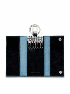 BLUE SQUARE Astuccio portachiavi in pelle