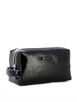 BLUE SQUARE Beauty Case in pelle