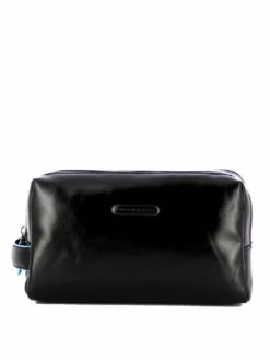 BLUE SQUARE Beauty Case in pelle
