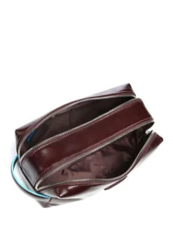 BLUE SQUARE Beauty Case in pelle
