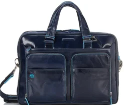 BLUE SQUARE Cartella in pelle porta PC 14"