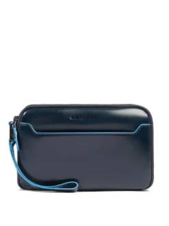BLUE SQUARE Pochette da uomo in pelle