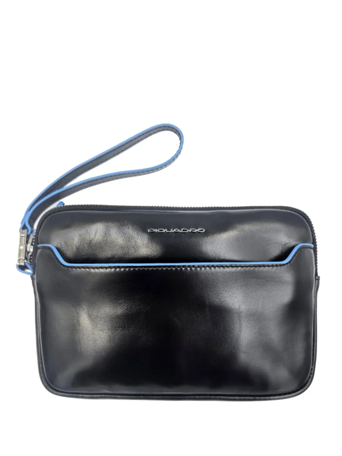 BLUE SQUARE Pochette Portacard in pelle