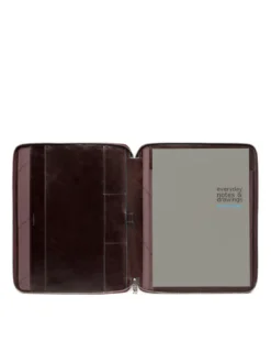 BLUE SQUARE Portablocco sottile in pelle formato A4