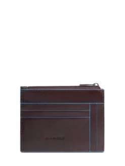 BLUE SQUARE Portacard / Portamonete in pelle