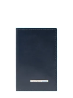 BLUE SQUARE Portacard verticale in pelle