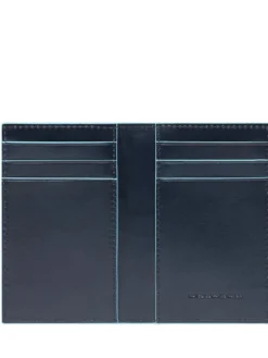 BLUE SQUARE Portacard verticale in pelle