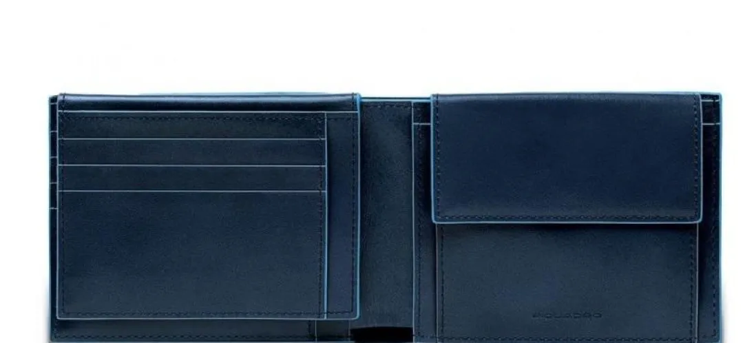 BLUE SQUARE Portafoglio in pelle con flap
