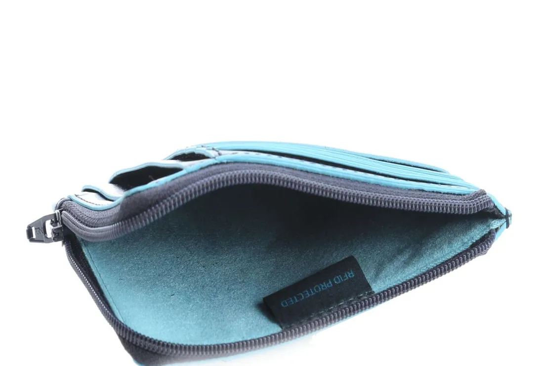 BLUE SQUARE Portafoglio in pelle con RFID