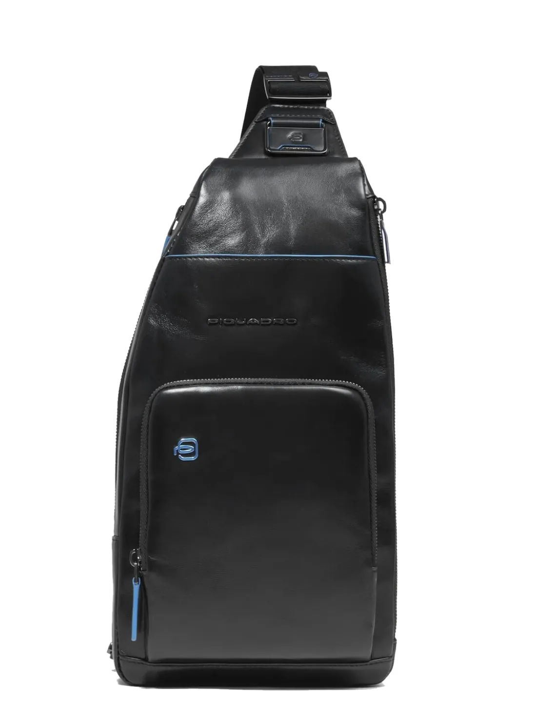 BLUE SQUARE Zaino borsello monospalla in pelle, porta tablet mini