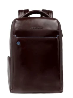 BLUE SQUARE Zaino fast-check in pelle, porta pc 14"