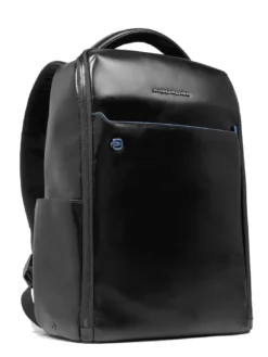 BLUE SQUARE Zaino fast-check in pelle, porta pc 14