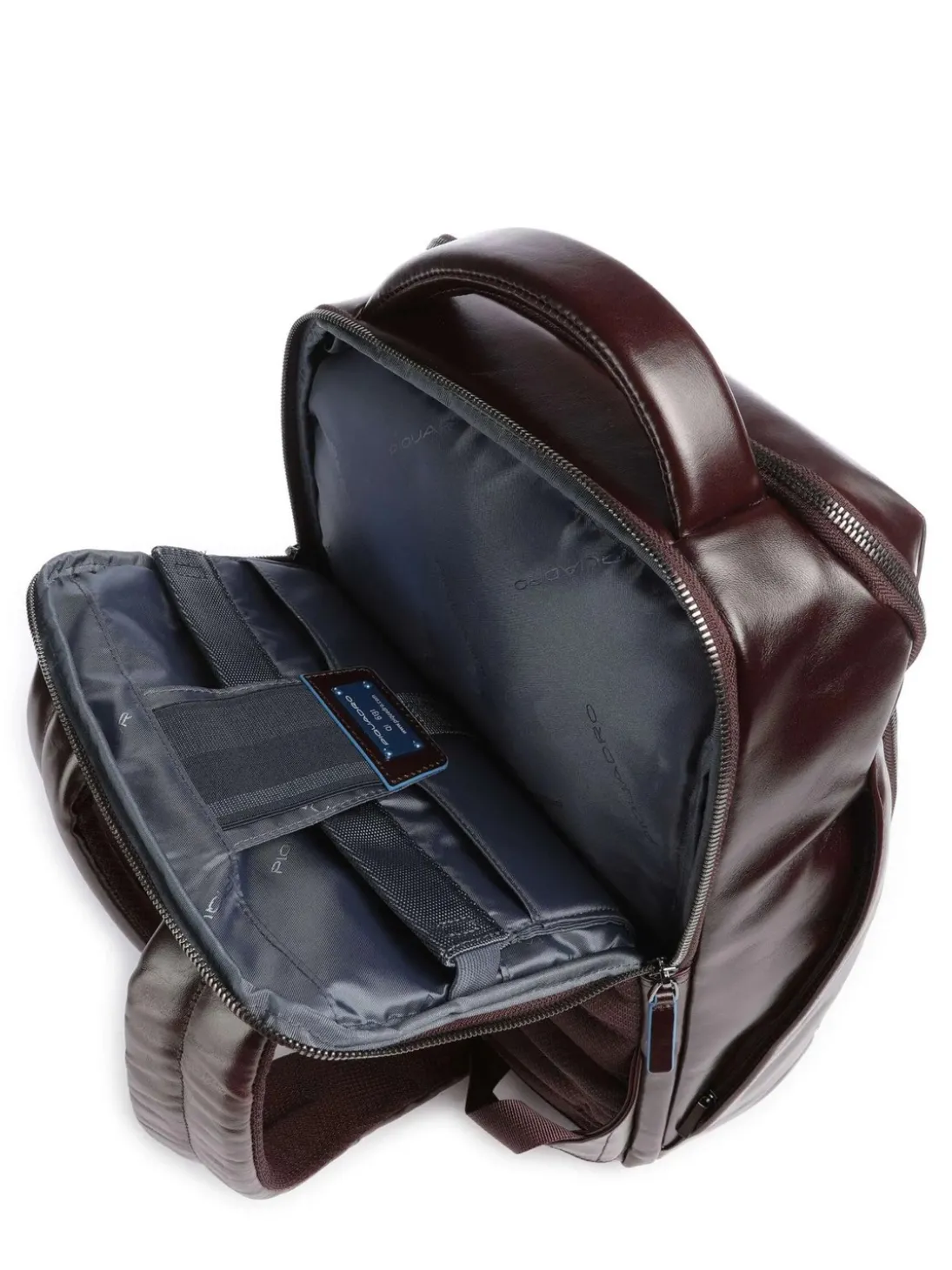 BLUE SQUARE Zaino in pelle, porta pc 14"