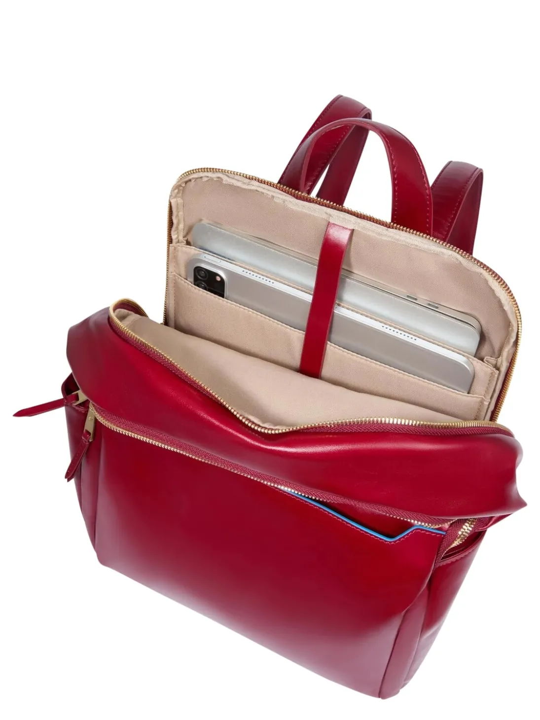 BLUE SQUARE Zaino porta PC 14", in pelle
