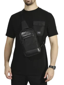 BRAD Borsello in pelle e nylon