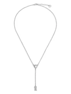 BROADWAY Collana con charm logo e zirconi