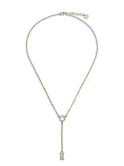 BROADWAY Collana con charm logo e zirconi
