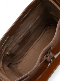 CARLOTTA Borsa sacca in pelle con tasche
