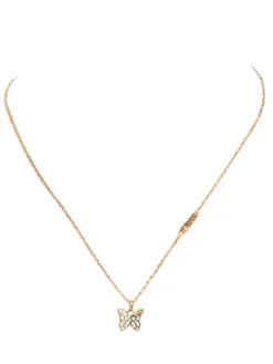CHRYSALIS Collana, charm con cristalli, motivo farfalla