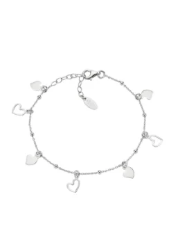 COCCOLE Bracciale in argento charms cuori