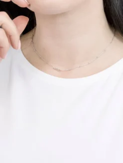 COCCOLE Collana in argento con cuoricini e sfere