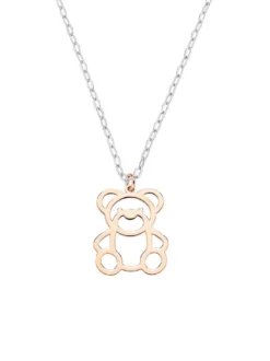 COCCOLE Collana in argento con charm orsetto
