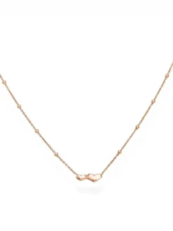 COCCOLE Collana in argento con cuoricini e sfere