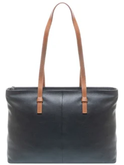 CREMONA S Borsa shopping in pelle, a spalla