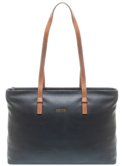 CREMONA S Borsa shopping in pelle, a spalla