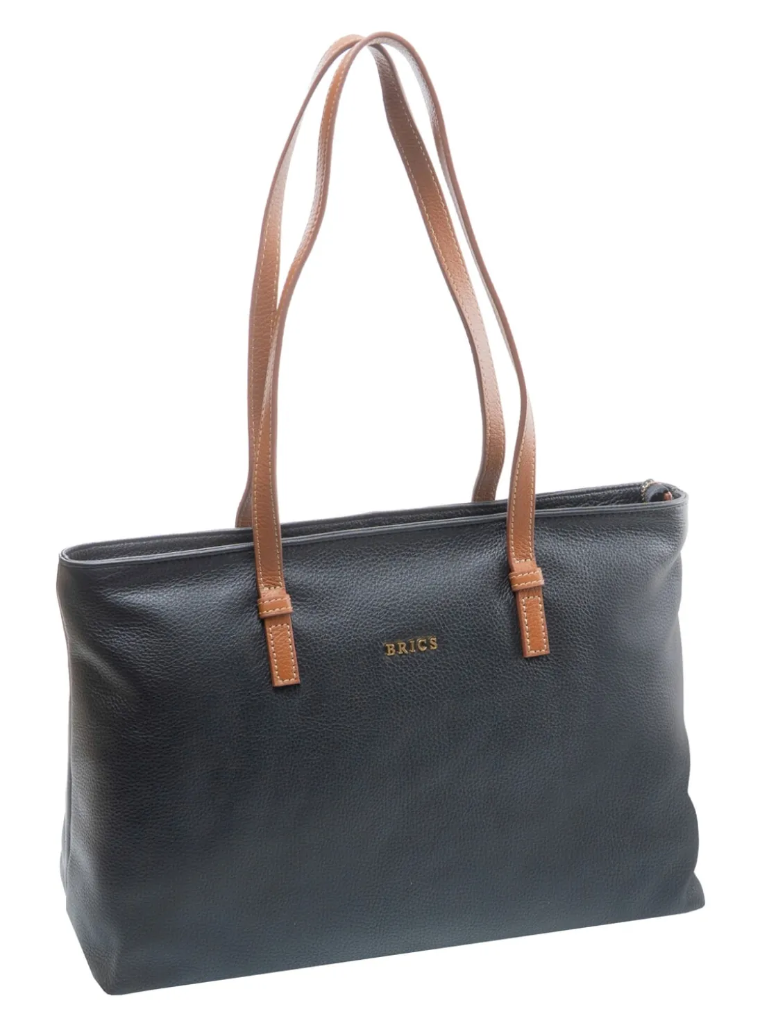 CREMONA S Borsa shopping in pelle, a spalla