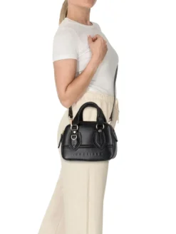 DAPHNE Borsa mini bauletto in pelle con tracolla