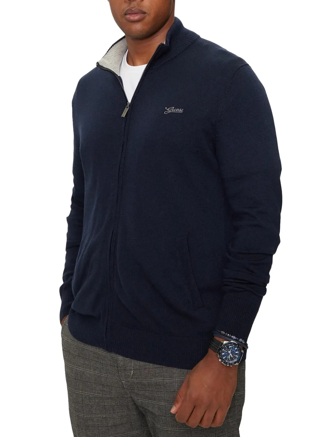 DARREL Cardigan a collo alto full zip