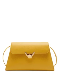 DEW Borsa media a spalla in pelle martellata