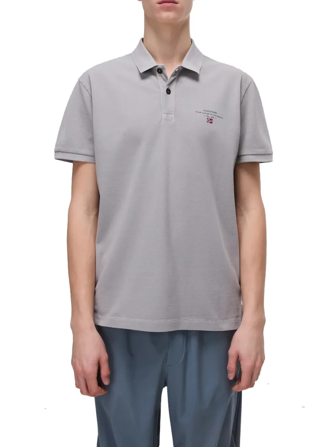 ELBAS JERSEY Polo cotone micrologo