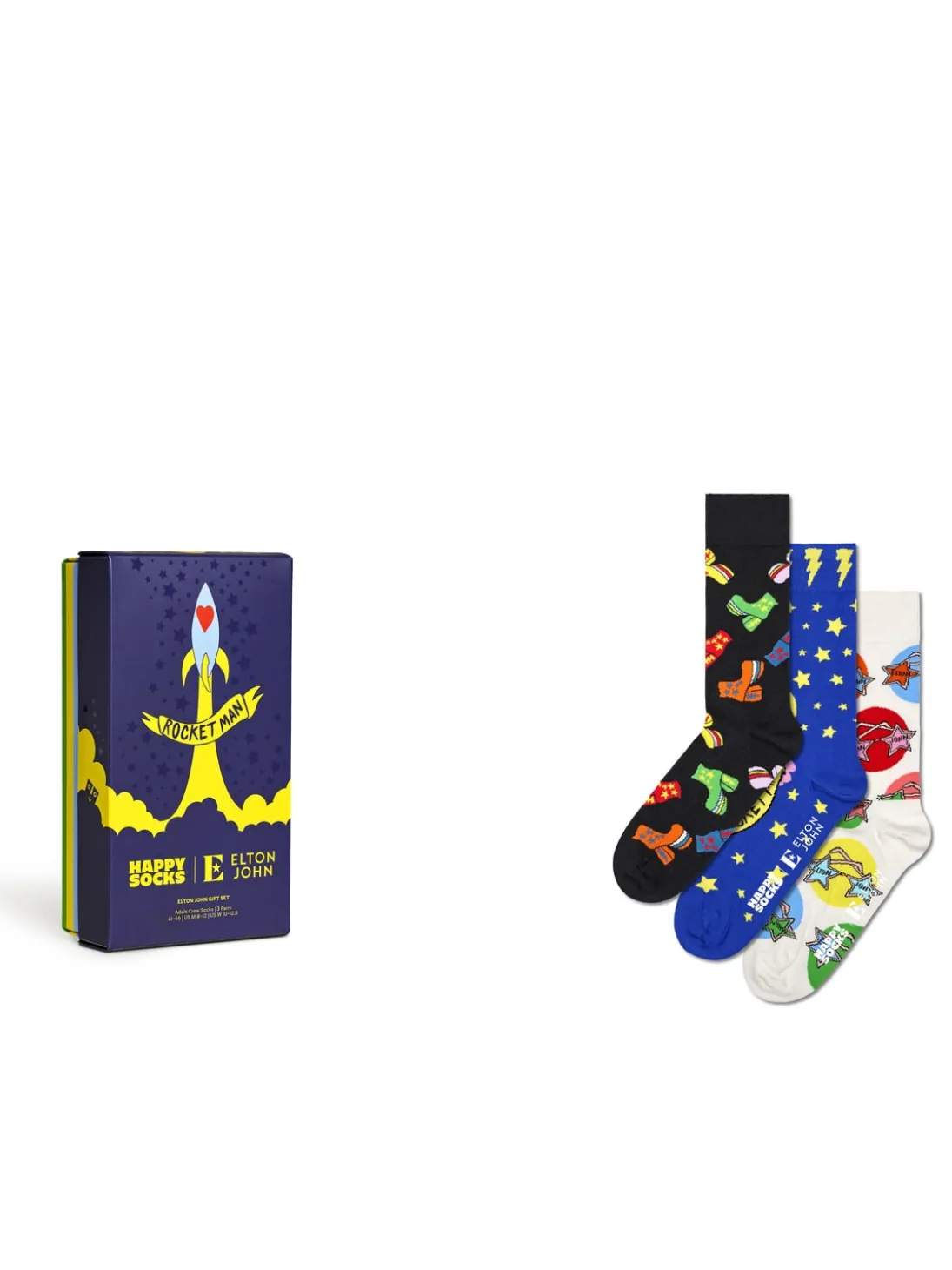 ELTON JOHN Gift set calze 3 paia