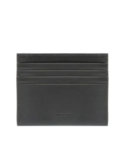 EMBOSSED LOGO Portacarte piatto in pelle
